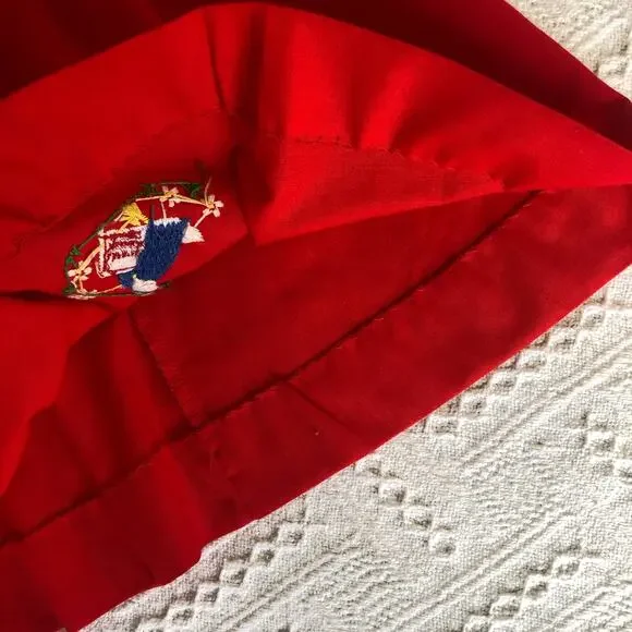 Vintageβ Beatrix Potter Embroidered Dress Red Jemima Puddleduck 70s 80s 4T Rare - Picture 6 of 11